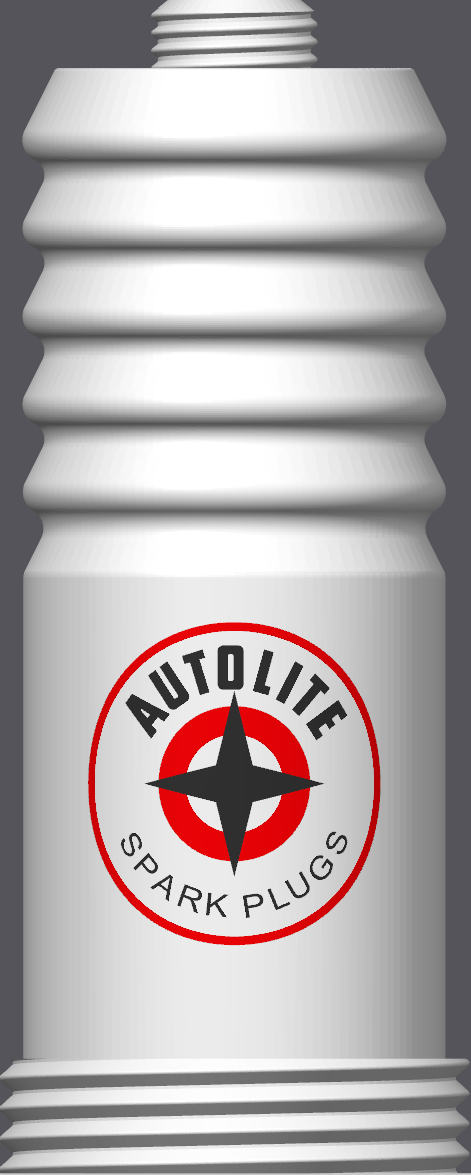 Spark Plug Lamp RGB LED - Email specific logo desired from list.