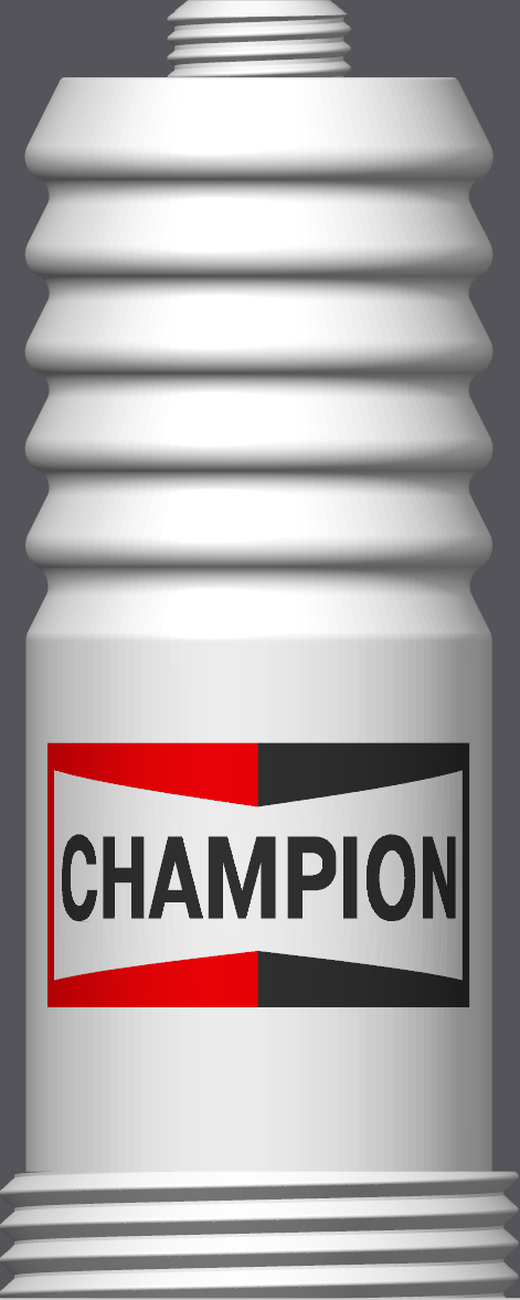 Spark Plug Lamp RGB LED - Email specific logo desired from list.