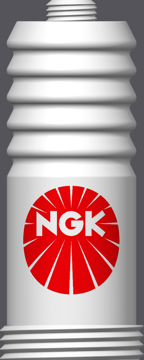 Spark Plug Lamp RGB LED - Email specific logo desired from list.