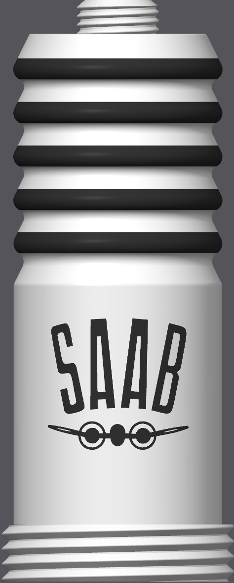 Spark Plug Lamp RGB LED - Email specific logo desired from list.