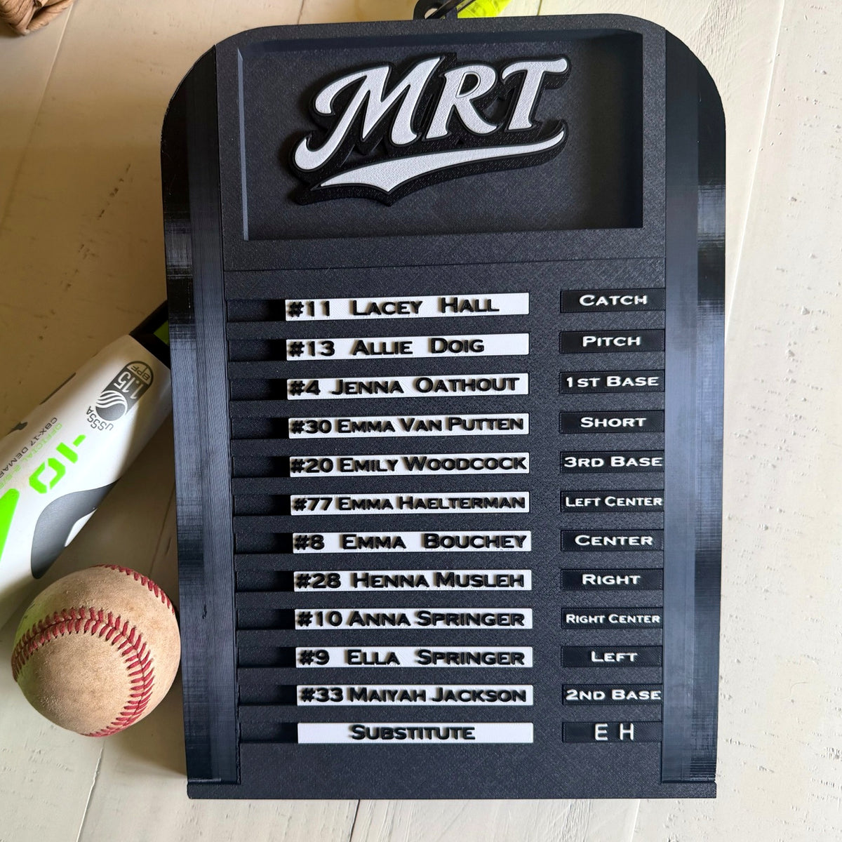 Roster Board / Team Line up display