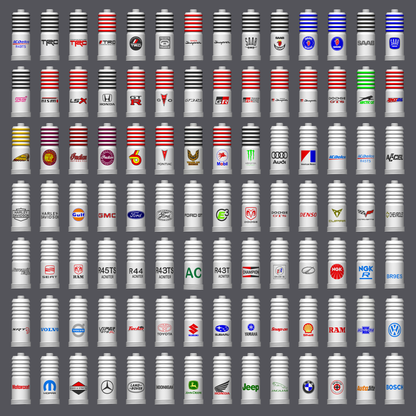 Spark Plug Lamp White LED - Email specific logo desired from list.