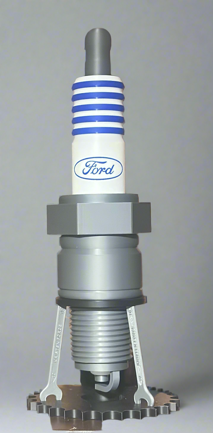 Ford usb lit spark plug lamp with stand