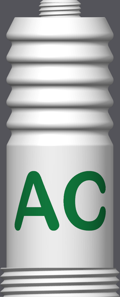 Spark Plug Lamp White LED - Email specific logo desired from list.