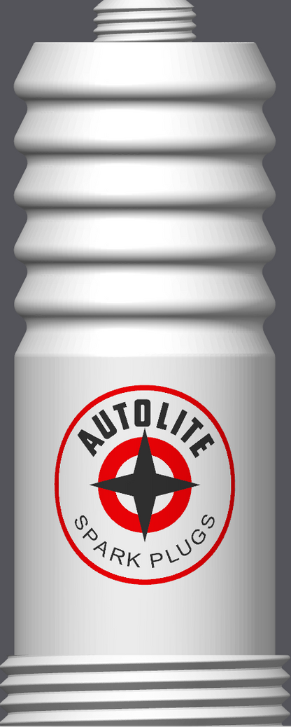 Spark Plug Lamp White LED - Email specific logo desired from list.