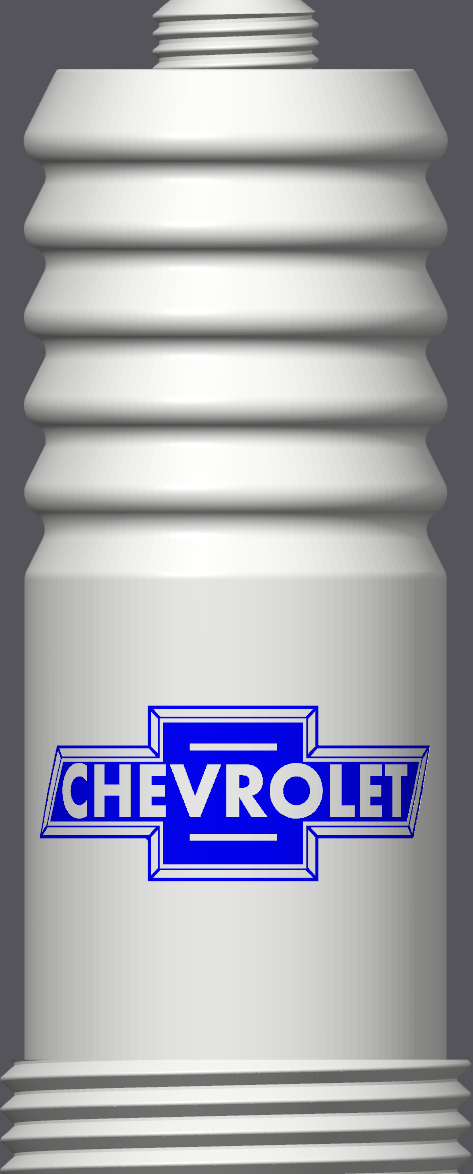 Spark Plug Lamp White LED - Email specific logo desired from list.