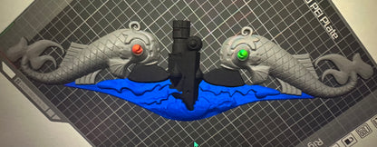 Full color 13.5” Dolphins - Submarine Insignia