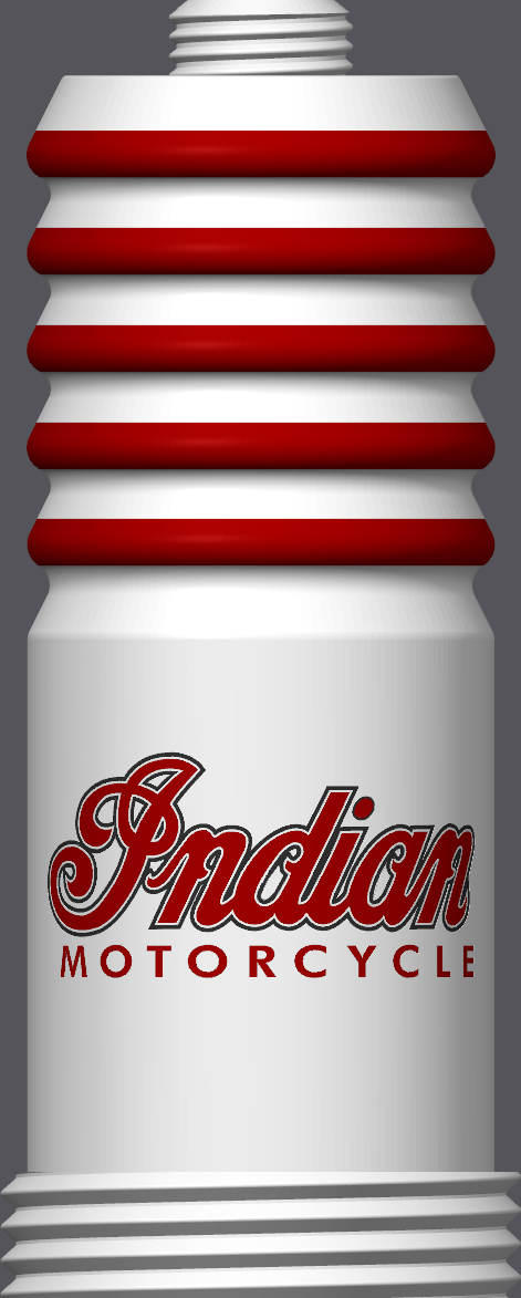 Spark Plug Lamp White LED - Email specific logo desired from list.