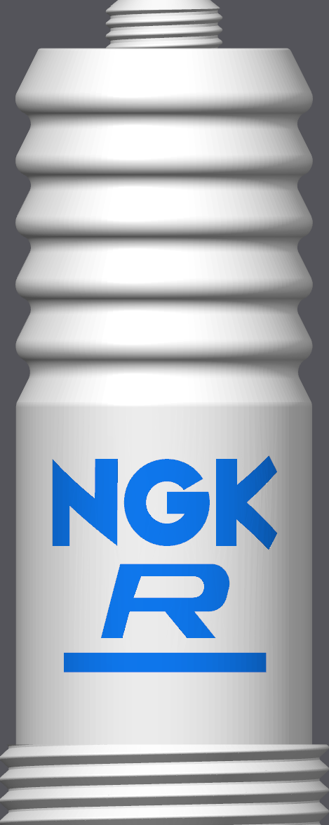 Spark Plug Lamp White LED - Email specific logo desired from list.