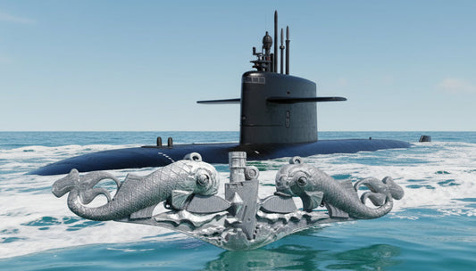 13.5” Dolphins - Submarine Insignia